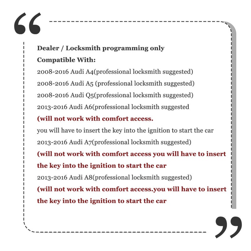 AUTO KEY MAX جهاز تحكم عن بُعد لمفتاح السيارة يناسب أودي A1 A3 A4 A5 A6 A7 Q3 Q5 Q7 S3 S4 S5 S7 FCC ID:IYZFBSB802; بواسطة AUTO Key MAX (مفرد) - Image 3